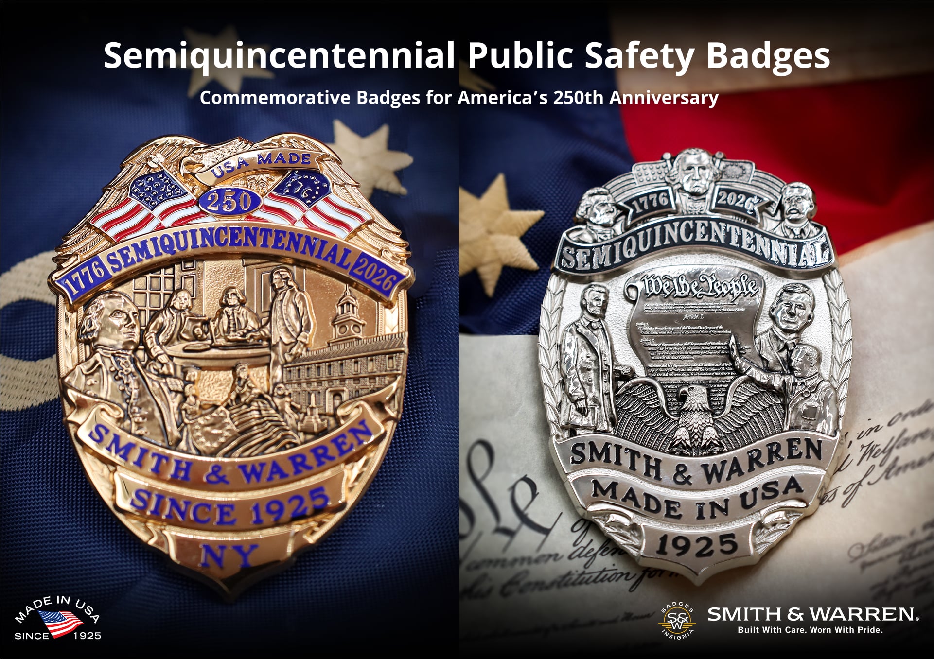 Semiquincentennial Public Safety Badges